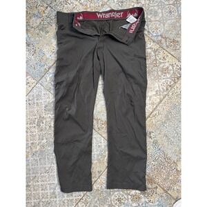 Wrangler Outdoor Performance Pants Men's 36x30 Black Stretch Zip Pockets Hiking